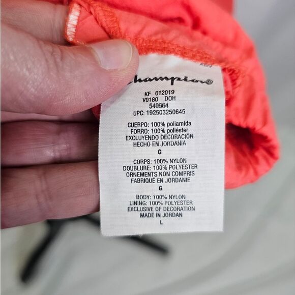 Champion Coral Manorak Pullover Windbreaker Jacket Size Large - Picture 12 of 15